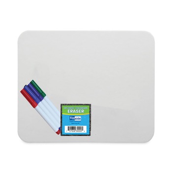 Flipside 12 in. x 9 in. Magnetic Dry Erase Board Set - White Surface (12/Pack)