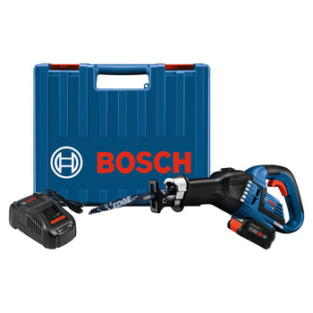 Factory Reconditioned Bosch GSA18V-125K14A-RT 18V EC Brushless Lithium-Ion 1.25 in. Cordless Stroke Multi-Grip Reciprocating Saw Kit (8 Ah)