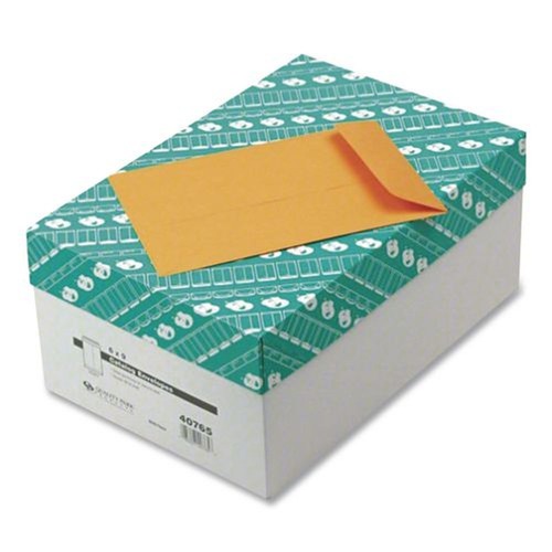Office Jansan | Quality Park QUA40765 Catalog Envelope, #1, Square Flap, Gummed Closure, 6 X 9, Brown Kraft, 500/box image number 0