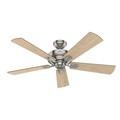 Ceiling Fans | Hunter 54206 52 in. Crestfield Brushed Nickel Ceiling Fan with Light image number 1
