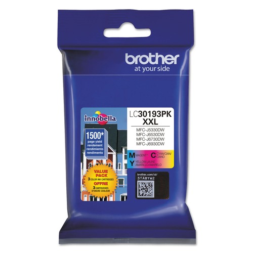 Ink & Toner | Brother LC30193PK Innobella 1,500 Page-Yield High-Yield Ink - Cyan/Magenta/Yellow (3/Pack) image number 0