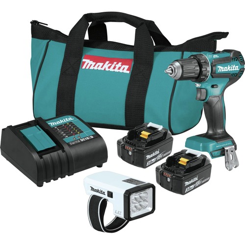 Drill Drivers | Makita XFD131X2 18V LXT Brushless Lithium-Ion 1/2 in. Cordless Drill Driver Kit with LED Flashlight (3 Ah) image number 0