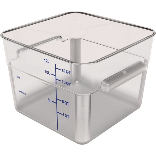 Bulk Savings Pricing 3 | Carlisle 1195407 11.13 in. x 11.13 in. x 8.25 in. 12 qt. Squares Polycarbonate Food Storage Container - Clear image number 0