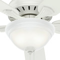 Ceiling Fans | Hunter 53358 52 in. Fletcher Five Minute Ceiling Fan with Light (Fresh White) image number 9