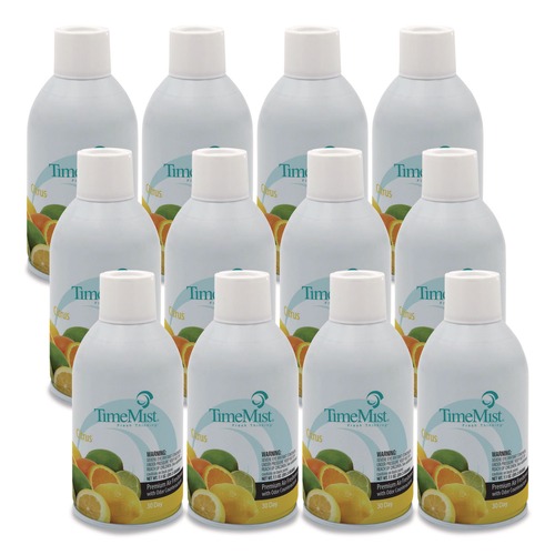 Cleaning & Janitorial Supplies | TimeMist 1042781 6.6 oz. Aerosol Metered Fragrance Dispenser Refill - Citrus (12/Carton) image number 0