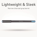 Pens | TOPS PEN12127 Medium 1 mm PENTONIC Stick Ballpoint Pen - Assorted Ink Colors/Charcoal Gray Barrel (25/Pack) image number 4