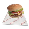 Food Trays, Containers, and Lids | Bagcraft 300527 6 in. x 6.5 in. Foil Single-Serve Bags - Silver, Hamburger Design (1000/Carton) image number 2
