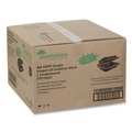 Food Trays, Containers, and Lids | Pactiv Corp. YCNB809610000 EarthChoice 9 in. x 6 in. x 3.25 in. Plastic SmartLock Microwavable MFPP Hinged Lid Container - Black (270/Carton) image number 4