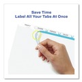 Office Jansan | Avery 11440 Index Maker 11.25 in. x 9.25 in. 5-Tab Extra Wide Tab Print and Apply Clear Label Dividers - White/White Tabs (5/Pack) image number 4