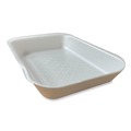 Food Service | GEN 2DWH 8.56 in. x 6.1 in. x 1.2 in. No. 2D Foam Meat Trays - White (500/Carton) image number 2