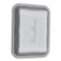 Food Trays, Containers, and Lids | GEN 4PWH 9.5 in. x 7.19 in. x 1.2 in. #4P Meat Trays - White (500/Carton) image number 1