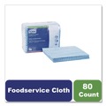 Cleaning Cloths | Tork 192183 11.75 x 14.75 1-Ply Small Pack Foodservice Cloth - Blue/White/Unscented (4/Carton) image number 2