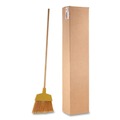 Brooms | Boardwalk BWK932ACT Plastic Bristle Angler Brooms with 53 in. Wood Handle - Yellow (12/Carton) image number 0