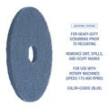 Office Jansan | Boardwalk BWK4017BLU 17 in. Diameter Scrubbing Floor Pads - Blue (5/Carton) image number 5