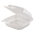 Office Jansan | Dart C90PST1 ClearSeal 8.3 in. x 8.3 in. x 3 in. Hinged-Lid Plastic Containers - Clear (250/Carton) image number 4