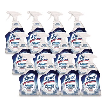 LYSOL Brand 32 oz. Spray Bottle Liquid Disinfectant Power Bathroom Foamer - Atlantic Fresh Scent (12/Carton)