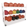 Utility Carts | Champion Sports 30CART 19 in. x 55 in. x 45 in. 176 lb Capacity 30 Basketball Heavy-Duty Cart - White image number 2