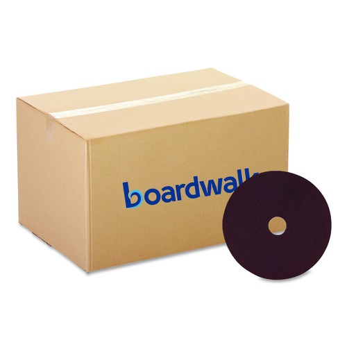 Cleaning Cloths | Boardwalk 7100151260 20 in. Diameter Deep Scrub Pads - Maroon (10/Carton) image number 0