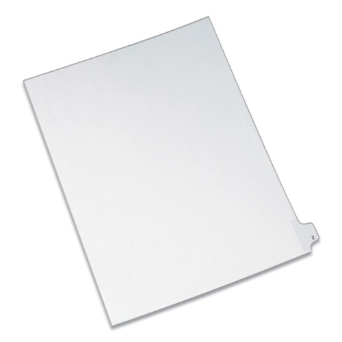 Customer Appreciation Sale - Save up to $60 off | Avery 82188 Preprinted Legal Exhibit 26-Tab 'Z' Label 11 in. x 8.5 in. Side Tab Index Dividers - White (25-Piece/Pack) image number 0