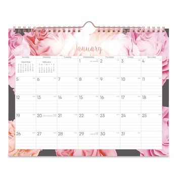 Blue Sky 12-Month (Jan to Dec): 2026 Joselyn Monthly Wall Calendar - Floral Artwork, White/Multicolor Sheets