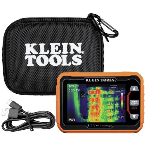 Inspection Cameras | Klein Tools TI270 Rechargeable 10000 Pixels Thermal Imaging Camera with Wi-Fi image number 0