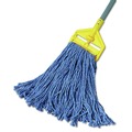 Mops | Rubbermaid Commercial FGF51600BL00 Synthetic/Cotton Cut-End Blend Mop Head (12/Carton) image number 2