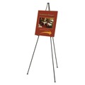 Office Jansan | Quartet 27E 25 in. - 63 in. High Heavy-Duty Steel Adjustable Instant Easel Stand - Black image number 1