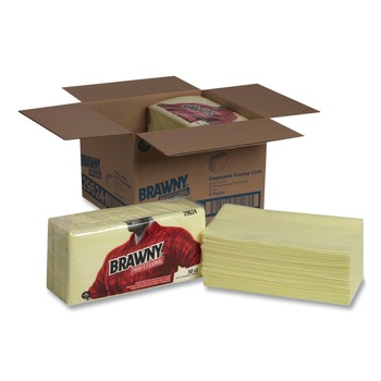 Georgia-Pacific 24 in. x 24 in. Quarter-Fold Dusting Cloths - Yellow (50/Pack, 4 Packs/Carton)