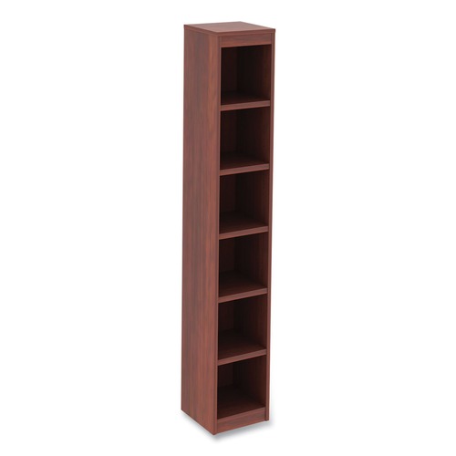 Office Filing Cabinets & Shelves | Alera ALEVA67212MC 11.81 in. x 11.81 in. x 71.73 in. Valencia Series 6 Shelf Narrow Profile Bookcase - Medium Cherry image number 0