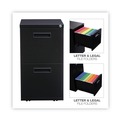 Office Carts & Stands | Alera ALEPAFFBL 14.96 in. x 19.29 in. x 27.75 in. 2 Legal/Letter-Size File Drawers Left or Right File Pedestal - Black image number 8