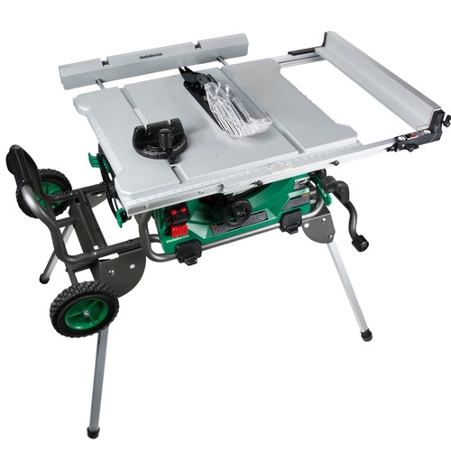 Table Saws | Metabo HPT C10RJSM 15 Amp 10 in. Corded Table Saw with Fold and Roll Stand image number 0