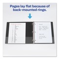 Office Jansan | Avery 09800 11 in. x 8.5 in. Sheet Size 4 in. Capacity 3 Rings Durable View Binder with DuraHinge and EZD Rings - Black image number 7