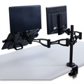 Office Jansan | Fellowes Mfg Co. 8041601 Professional Series 360 Degree Rotation 37 Degree Tilt Pan Supports 24 lbs. Depth Adjustable Monitor Arm - Black image number 4