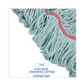 Office Jansan | Boardwalk BWK1400LEA EchoMop with Looped-End Synthetic/Cotton Wet Mop Head - Large, Blue image number 4