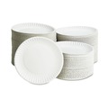 Bowls and Plates | AJM Packaging Corporation 10100 9 in. Paper Plates - White (100/Pack, 10 Packs/Carton) image number 2