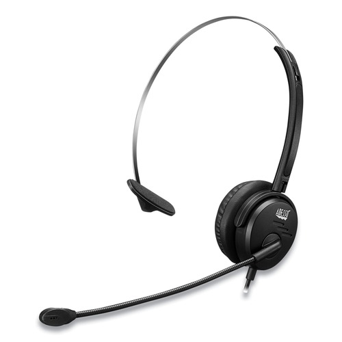 Adesso Xtream P1 Monaural Over the Head Headset with Microphone - Black