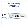 Office Jansan | Avery 09800 11 in. x 8.5 in. Sheet Size 4 in. Capacity 3 Rings Durable View Binder with DuraHinge and EZD Rings - Black image number 2