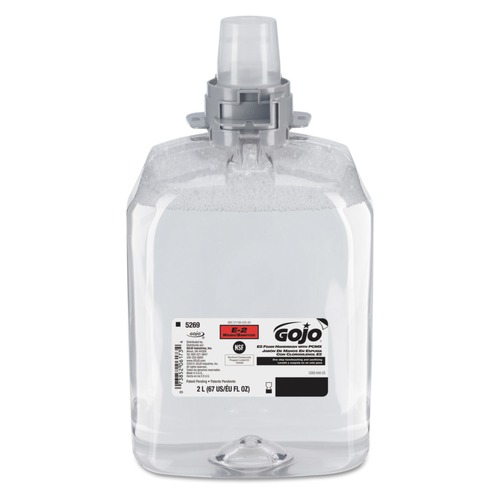 Hand Soaps | GOJO Industries 5269-02 2000 mL Fragrance-Free E2 Foam Handwash Refill with PCMX for FMX-20 Dispensers (2/Carton) image number 0