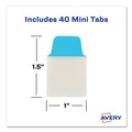 Office Jansan | Avery 74760 Ultra Tabs 1 in. x 1.5 in. 1/5-Cut Repositionable Mini Tabs - Assorted (40/Pack) image number 6