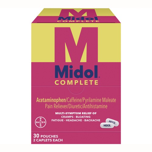 Cleaning & Janitorial Supplies | Midol 64458 Complete Menstrual Caplets 2/Pack 30 Packs/Box image number 0