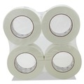Office Jansan | Universal UNV31648 #350 Premium 48 mm x 54.8 m 3 in. Core Filament Tape - Clear (1 Roll) image number 1