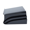 Office Jansan | Universal UNV08116 12-1/4 in. x 10-1/2 in. x 5-1/4 in. Telephone Stand and Message Center - Black image number 3