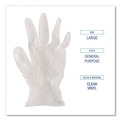 Disposable Gloves | Boardwalk BWK365XLCT 2.6 mil General Purpose Powder/Latex-Free Vinyl Gloves - X-Large/Clear (1000/Carton) image number 8
