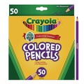 Pens | Crayola 68-4050 3.3 millimeter 2B Long-Length Colored Pencil Set - Assorted Lead/Barrel Colors (50/Box) image number 7