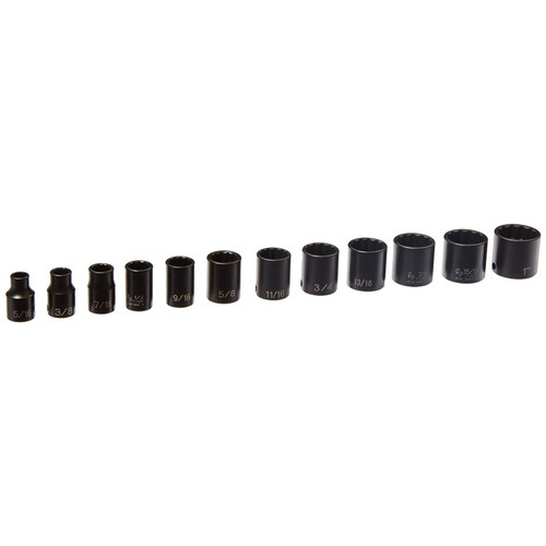 Sockets | Grey Pneumatic 1202 12-Piece 3/8 in. Drive 12-Point Standard Impact Socket Set image number 0