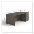 Office Desks & Workstations | Alera AE1NZK-S3672UF TOM 72 in. x 36 in. x 29 in. Seville Series Single Right Pedestal Desk - Walnut image number 1