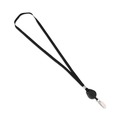 Office Jansan | Advantus 75549 34 in. Metal Clip Fastener Long Lanyards with Retractable ID Reels - Black (12/Pack) image number 0