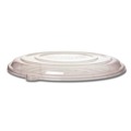 Food Trays, Containers, and Lids | Eco-Products EP-SCPTR16LIDR 16 in. x 16 in. x 0.2 in. 100 Percent Recycled Content Plastic Pizza Tray Lids - Clear (50/Carton) image number 0