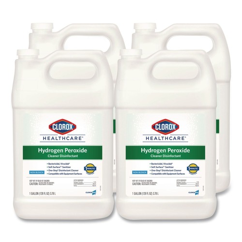 Cleaning & Janitorial Supplies | Clorox Healthcare 30829 1 gal. Bottle Hydrogen-Peroxide Cleaner/Disinfectant (4/Carton) image number 0