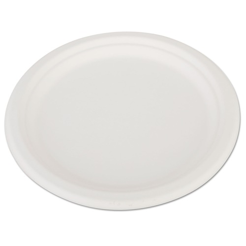 Cutlery | SCT SCH 18160 10 in. ChampWare Heavyweight Bagasse Dinnerware Plate - White (500/Carton) image number 0